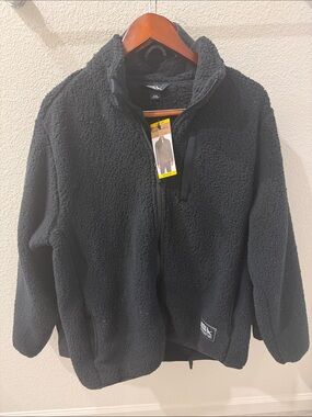 Eddie Bauer New w/ tag Cozy Black Sherpa Zip-Up Jacket